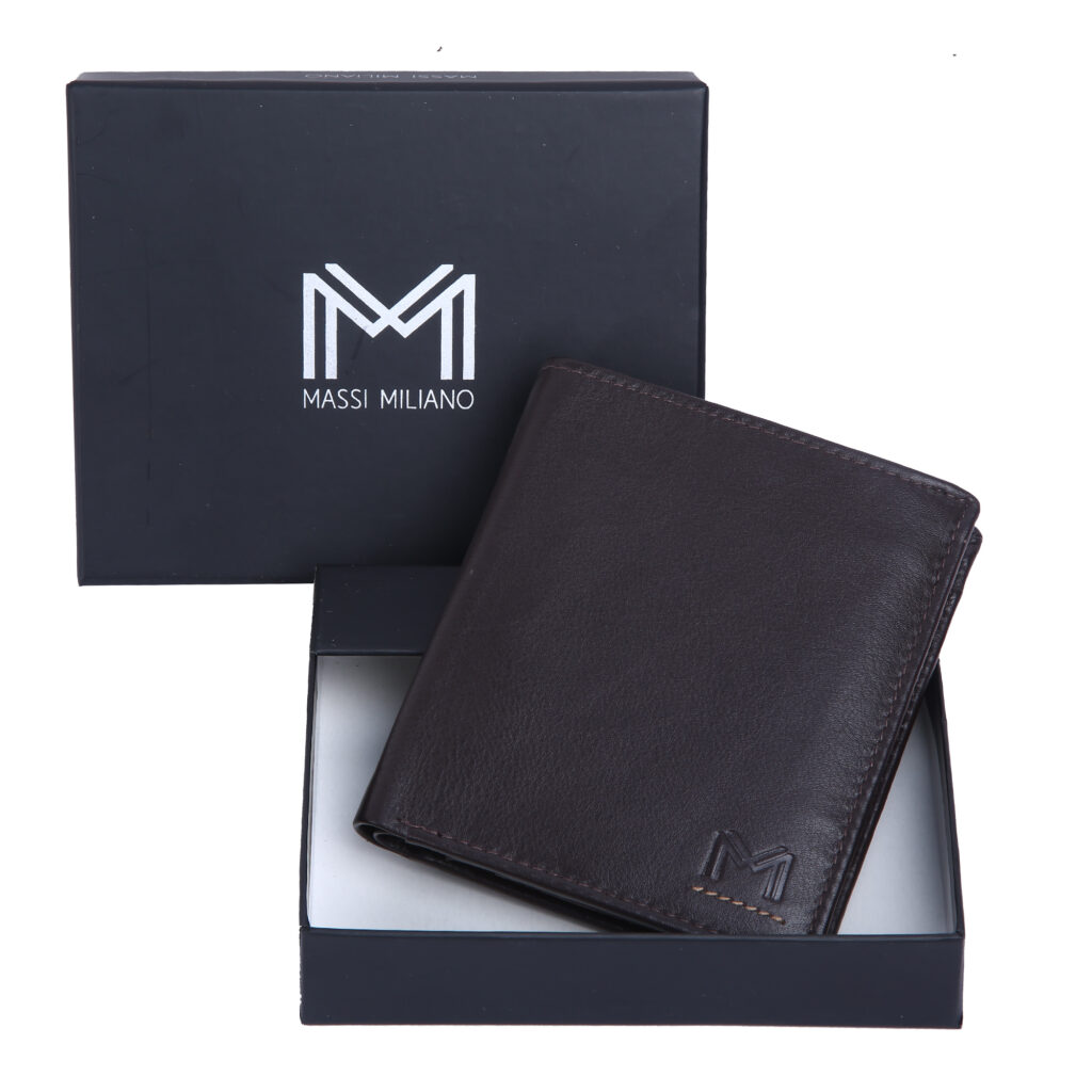 Men’s Vertical Wallet – Rome – Brown – Massi Miliano