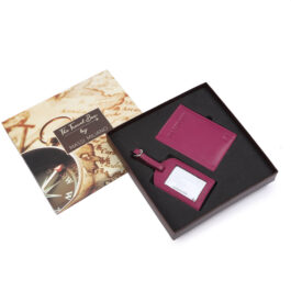 Gift Set (Passport Cover & Luggage Tag) – The Travel Box – Beautiful Burgundy