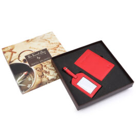 Gift Set (Passport Cover & Luggage Tag) – The Travel Box – Ruby Red
