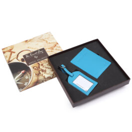 Gift Set (Passport Cover & Luggage Tag) – The Travel Box – Brilliant Blue