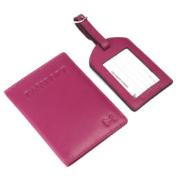 Gift Set (Passport Cover & Luggage Tag) – The Travel Box – Beautiful Burgundy