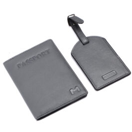 Gift Set (Passport Cover & Luggage Tag) – The Travel Box – Ash Grey
